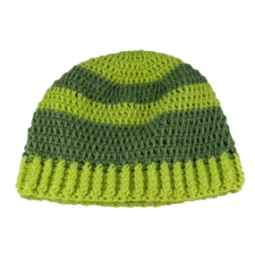 Green Crochet Beanie Hat Medium/Large - JMCH45ML