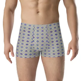 Grey graphic pattern boxer briefs for men