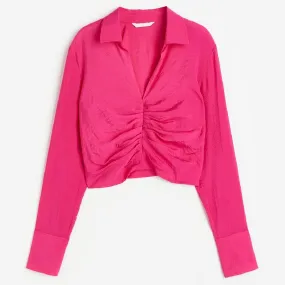 H&M Collar blouse, fuchsia