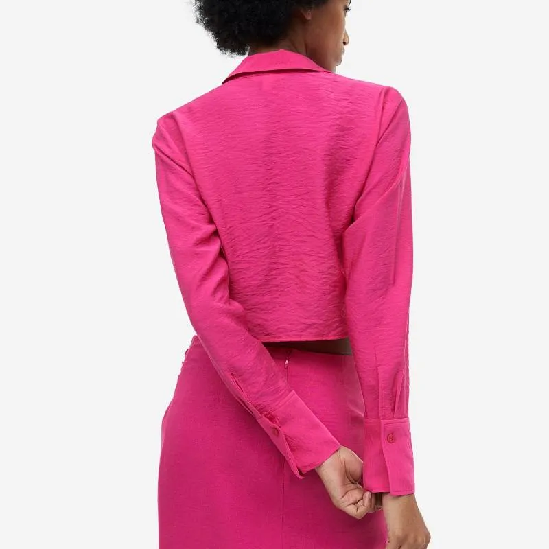 H&M Collar blouse, fuchsia