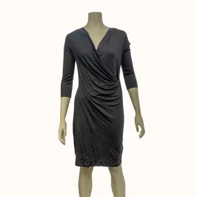 H&M Figure Flattering Ruched Long Sleeve Dress, Size Small