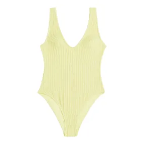 H&M High Leg swimsuit, light yellow