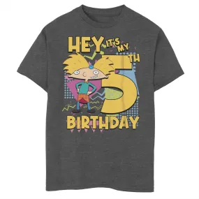 Hey Arnold 5th Birthday T-Shirt for Boys 8-20 Nickelodeon Nickelodeon