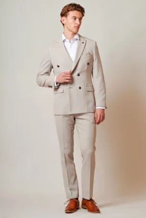 HM5 - Stone Double-Breasted Two Piece Suit