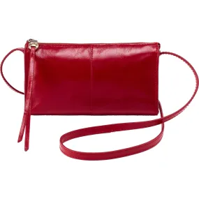 Hobo Jewel Crossbody Crimson Vintage Hide Leather