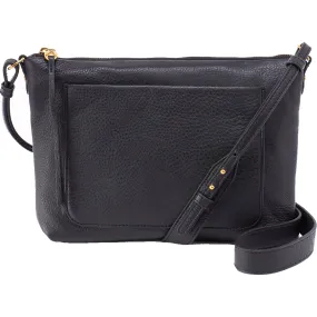 Hobo Tripp Medium Crossbody Black Velvet Pebbled Leather