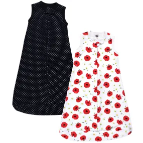 Hudson Baby Interlock Cotton Sleeveless Sleeping Bag, Poppy Daisy