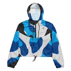 Humble Sportswear™ Women’s Farah Blue Cropped Windbreaker