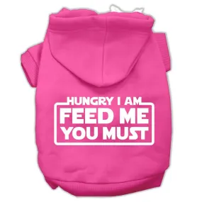 Hungry I am Screen Print Pet Hoodies Bright Pink Size XXL (18)