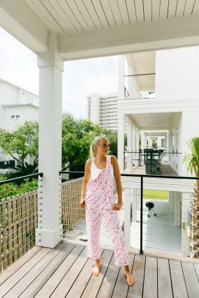 In Full Bloom Overalls - Pink Floral