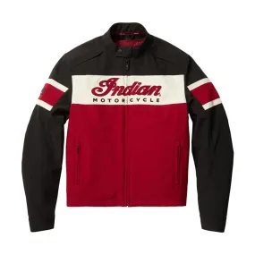 Indian Motorcycle  Mens Madison Jacket Tough Durable Breathable Fabric Blend Red