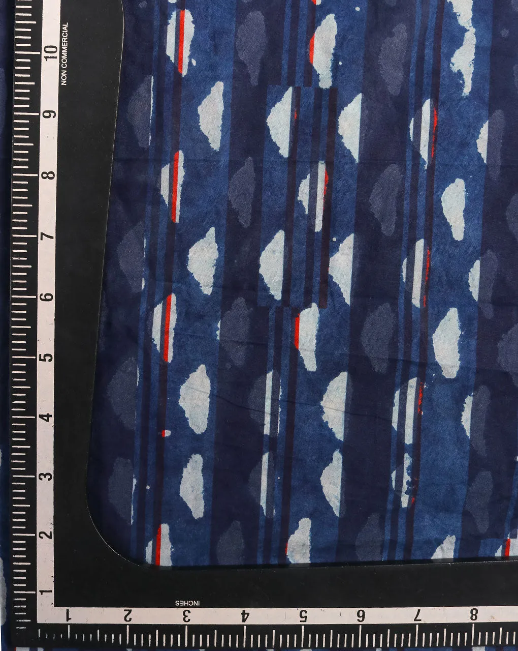 Indigo Hand Block Poplin Cotton Fabric ( Width 58 Inch )