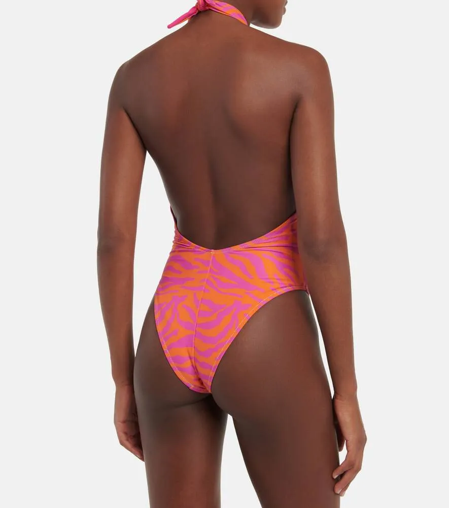 Italian Stallion swimsuit with zebra print REINA OLGA, multicolored