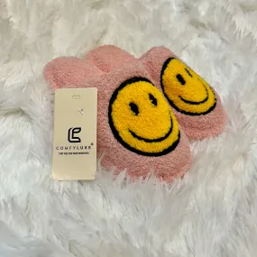 Just Smiley Face Kids Plush Slippers