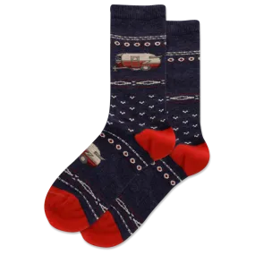 KID'S CAMPER FAIR ISLE CREW SOCKS