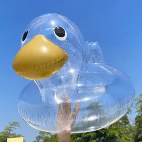 Kids' Cute Duck Swim Ring Inflatable Pool Toy