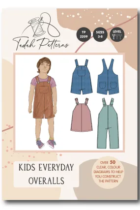 Kids Everyday Overalls Sewing Pattern