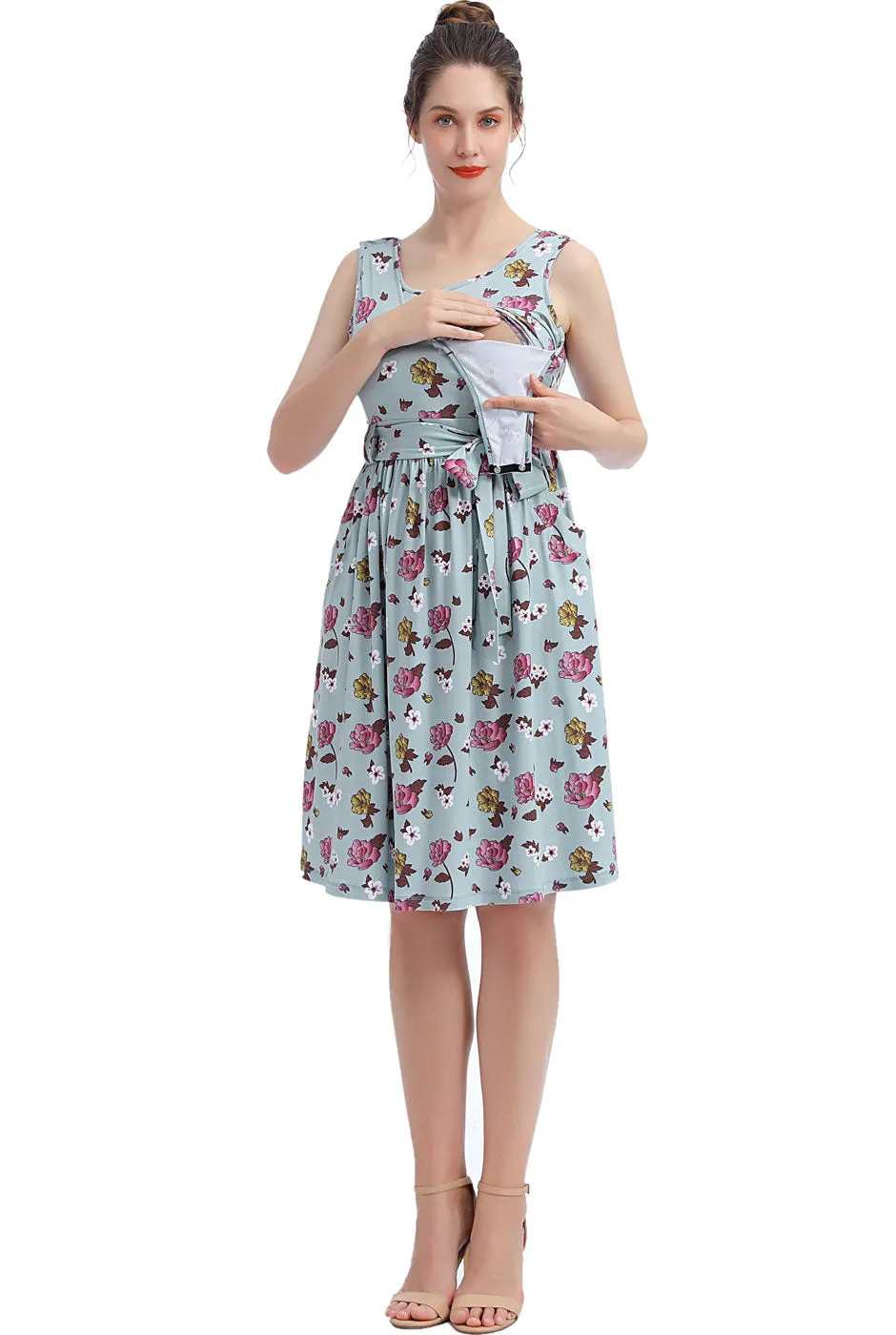 Kimi   Kai Maternity "Dahlia" Nursing Skater Dress