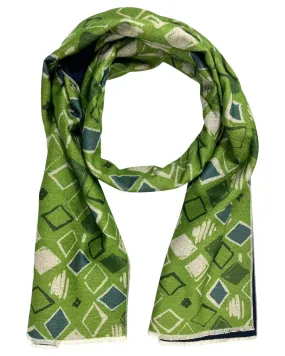 Kiton Silk Scarf Green Design