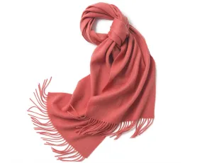 Lambswool Scarf Woven Plain Lobster