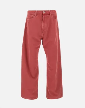 Landon Red Loose Tapered Denim Trousers