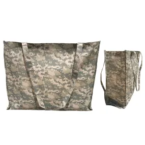 Large Reusable Grocery Shopping Totes Bags Gusset Digital Camo Camouflage 20X16inch