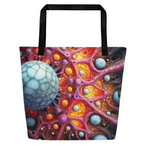 Large Tote Bag Micro-Flower