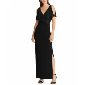 Lauren Ralph Lauren Cold-Shoulder Jersey Gown, Size 8