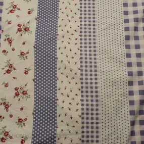 Lavender Patchwork Stripe Cotton Print