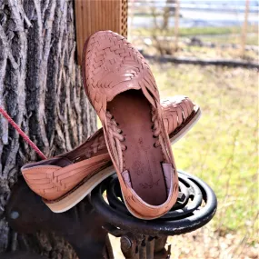 Leather Mexican Closed Toe- Tan Color Huaraches