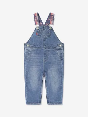 Levi's Wear Baby Girls Heart Pocket Dungarees in Blue