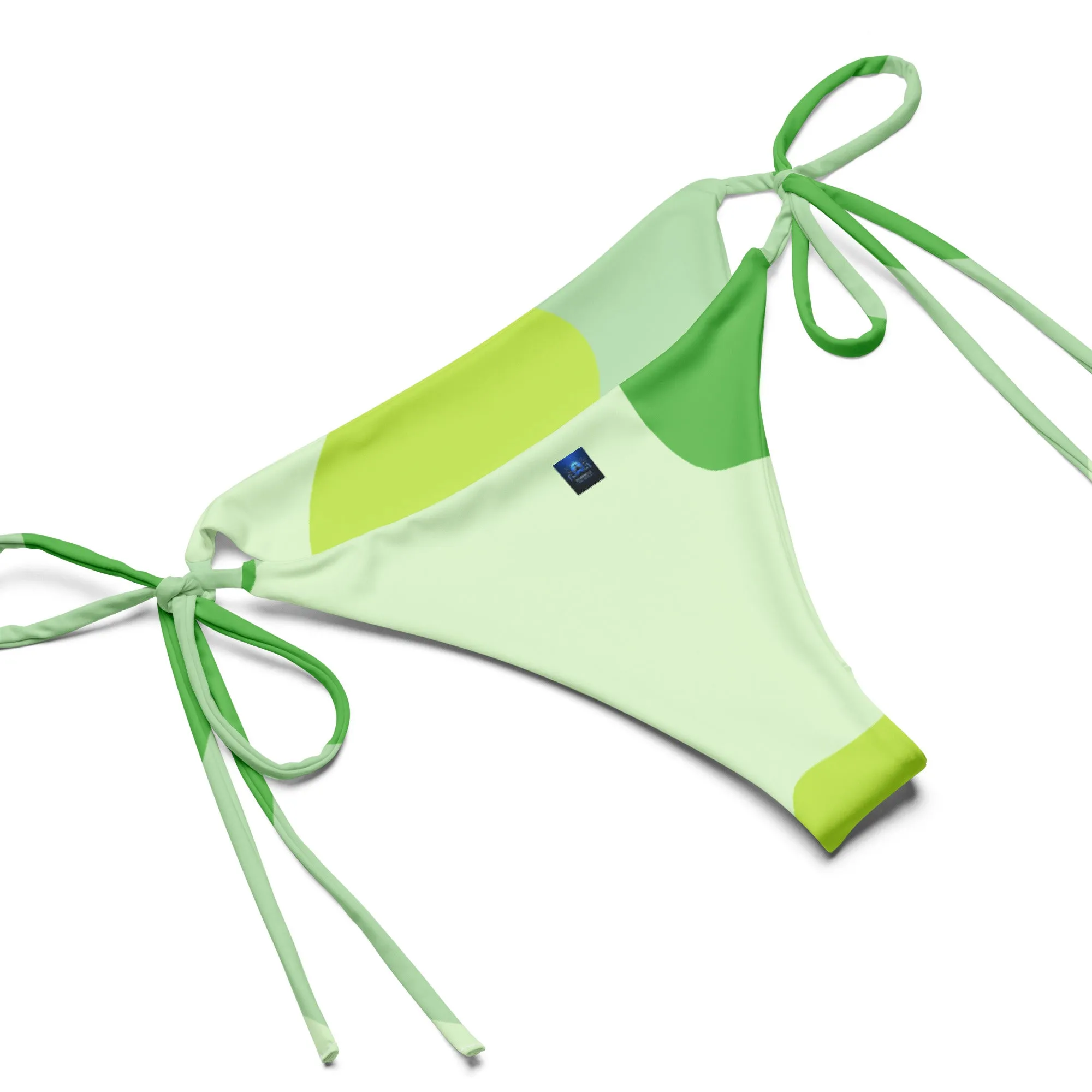 Light Green Pattern String Bikini by Dumbbells and Hotels