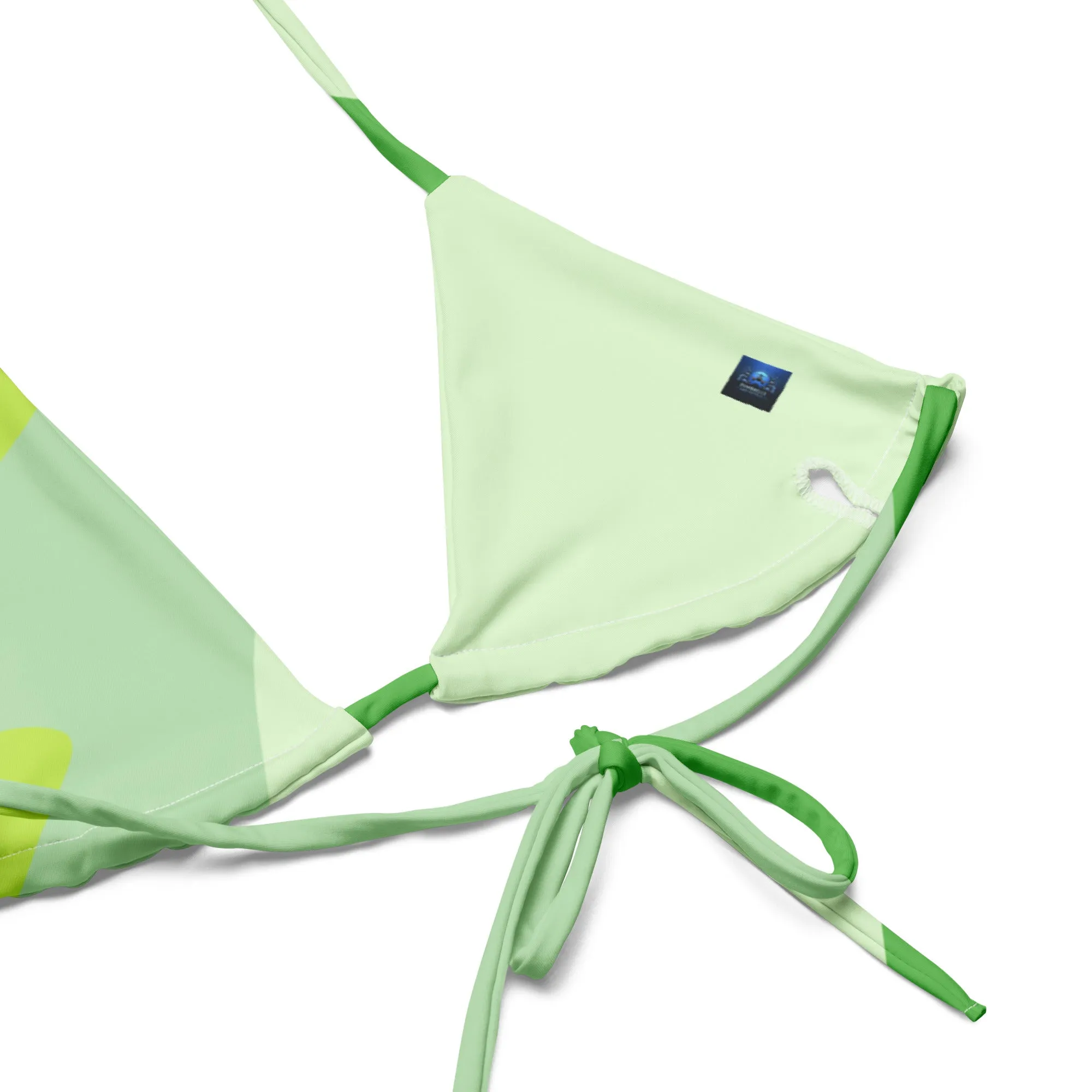 Light Green Pattern String Bikini by Dumbbells and Hotels