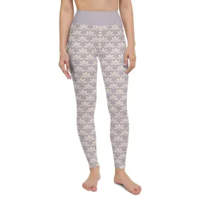 Lilac Flower Women's High-Waisted Yoga Pants