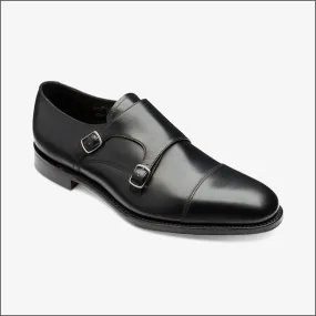 Loake Cannon Black Leather Buckle Monk Shoe Size 8.5 & 9 Only/