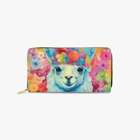 Long Type Zipper Purse, Llama, awd-567