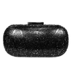 Lunar ZLR524 Francie Black Gemstone Matching Clutch Bag