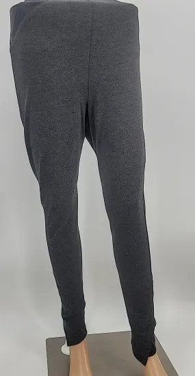 Lysse Leggings Kent Ponte Vegan Leather Legging Gray /Black Size Small