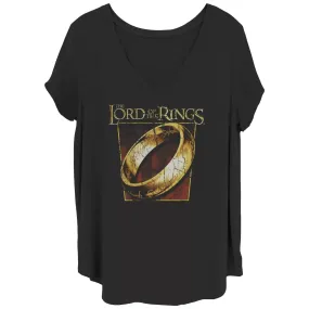 Madeworn Ring Licensed Character Children's Plus Size Lord of the Rings V-Neck T-Shirt