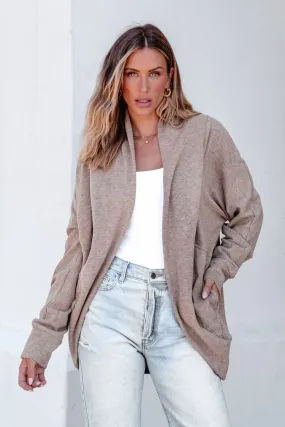 Make It Yours Taupe Brushed Cardigan - FINAL SALE