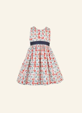 Martha Children's Dress - Red Sardines