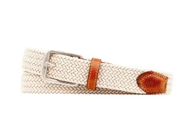 Martin Dingman Men's Newport Woven Italian Rayon Elastic Belt / Sand