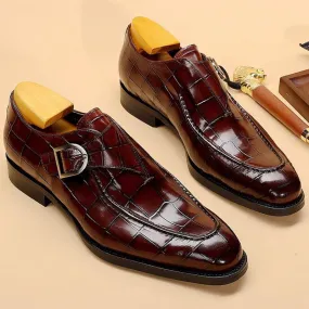 Men Dress Shoes -  Teodoro Oxford Monk Strap Shoes