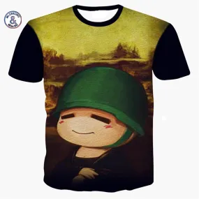 Men's 3D Mona Lisa Military T-Shirt