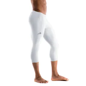 Men's Compression Pants - White Men's Capri