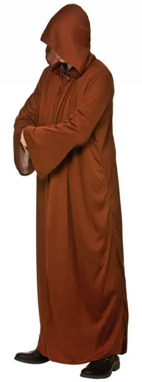 Men's Halloween Cult Brown Hooded Robe Costume Accessory