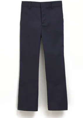 Mens Navy Flat Front Pants