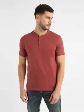 Men's Solid Henley T Shirt