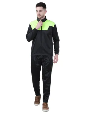 Men's Trendy Multicoloured Colourblocked Polyester Regular Fit Tracksuit