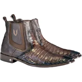 Men's Vestigium Genuine Caiman Belly Chelsea Boots Handcrafted